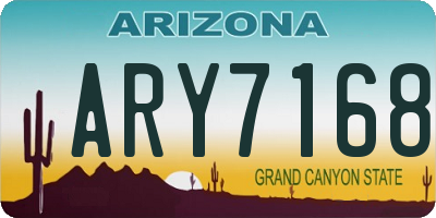 AZ license plate ARY7168