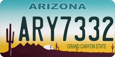AZ license plate ARY7332