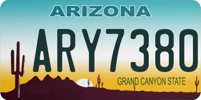 AZ license plate ARY7380