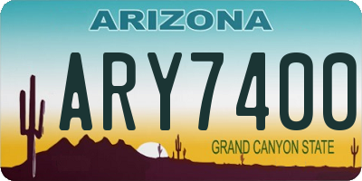AZ license plate ARY7400