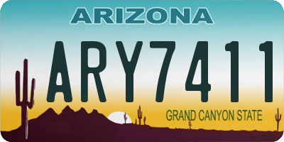 AZ license plate ARY7411