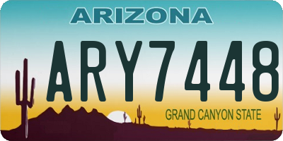 AZ license plate ARY7448