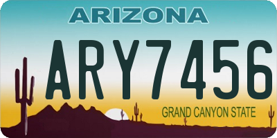 AZ license plate ARY7456