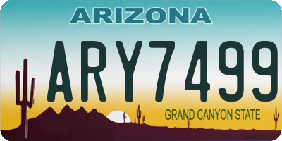 AZ license plate ARY7499