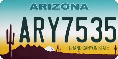 AZ license plate ARY7535