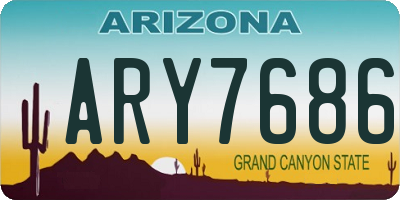 AZ license plate ARY7686
