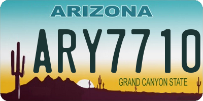 AZ license plate ARY7710