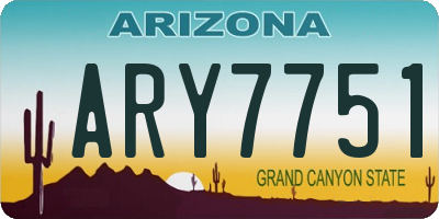 AZ license plate ARY7751