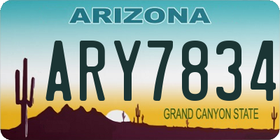 AZ license plate ARY7834