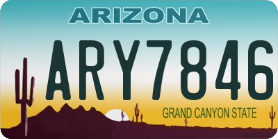 AZ license plate ARY7846