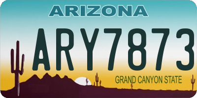 AZ license plate ARY7873