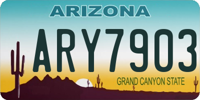 AZ license plate ARY7903