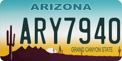 AZ license plate ARY7940