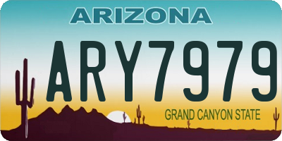 AZ license plate ARY7979