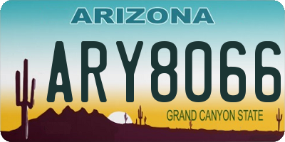 AZ license plate ARY8066