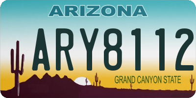 AZ license plate ARY8112