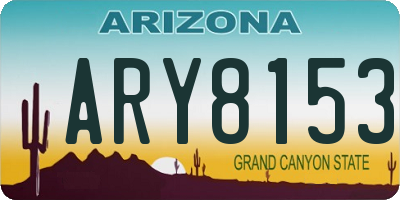 AZ license plate ARY8153