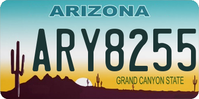 AZ license plate ARY8255