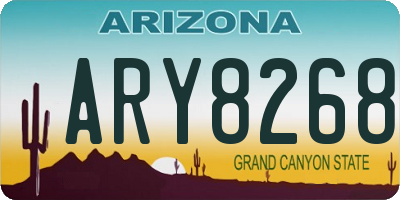 AZ license plate ARY8268