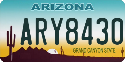 AZ license plate ARY8430