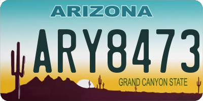 AZ license plate ARY8473