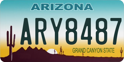 AZ license plate ARY8487