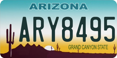 AZ license plate ARY8495