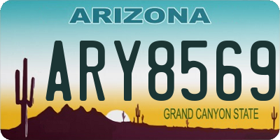 AZ license plate ARY8569