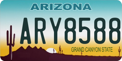 AZ license plate ARY8588