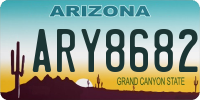 AZ license plate ARY8682
