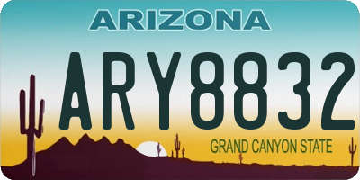 AZ license plate ARY8832