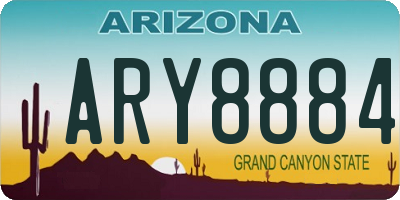 AZ license plate ARY8884