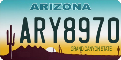 AZ license plate ARY8970