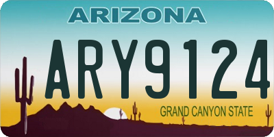 AZ license plate ARY9124