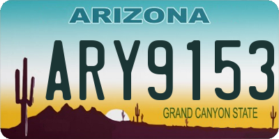 AZ license plate ARY9153