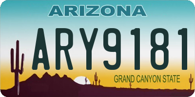 AZ license plate ARY9181