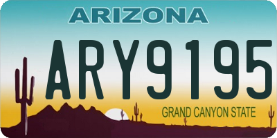 AZ license plate ARY9195