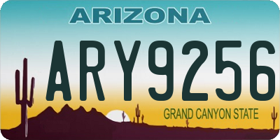 AZ license plate ARY9256