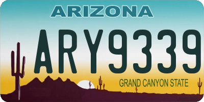 AZ license plate ARY9339