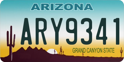 AZ license plate ARY9341