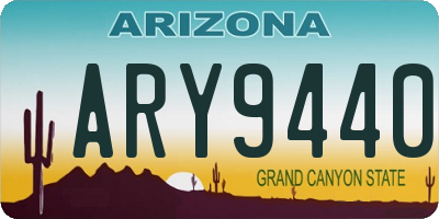 AZ license plate ARY9440