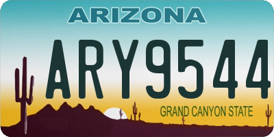 AZ license plate ARY9544