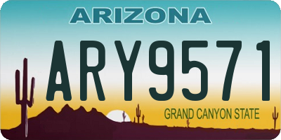 AZ license plate ARY9571