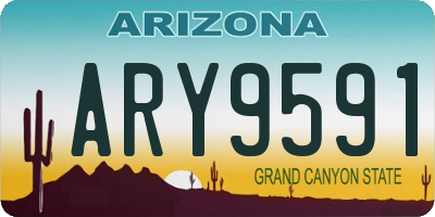 AZ license plate ARY9591