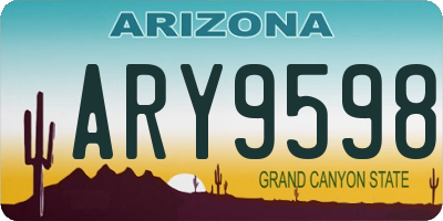 AZ license plate ARY9598