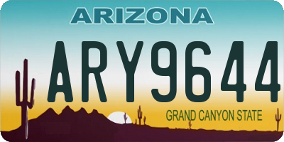 AZ license plate ARY9644