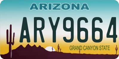 AZ license plate ARY9664