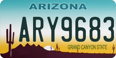 AZ license plate ARY9683