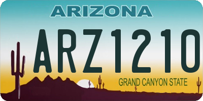 AZ license plate ARZ1210