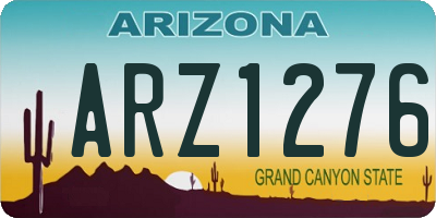AZ license plate ARZ1276
